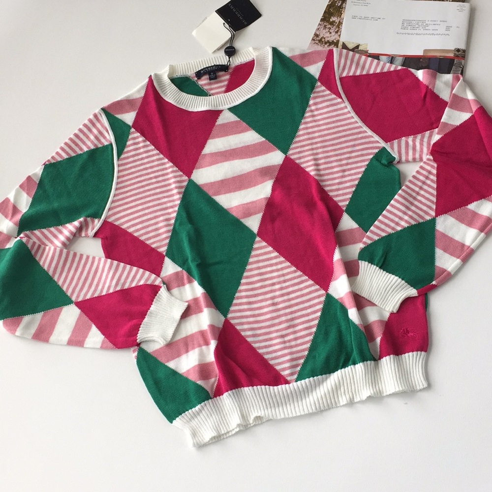  BURBERRY argyle sweater